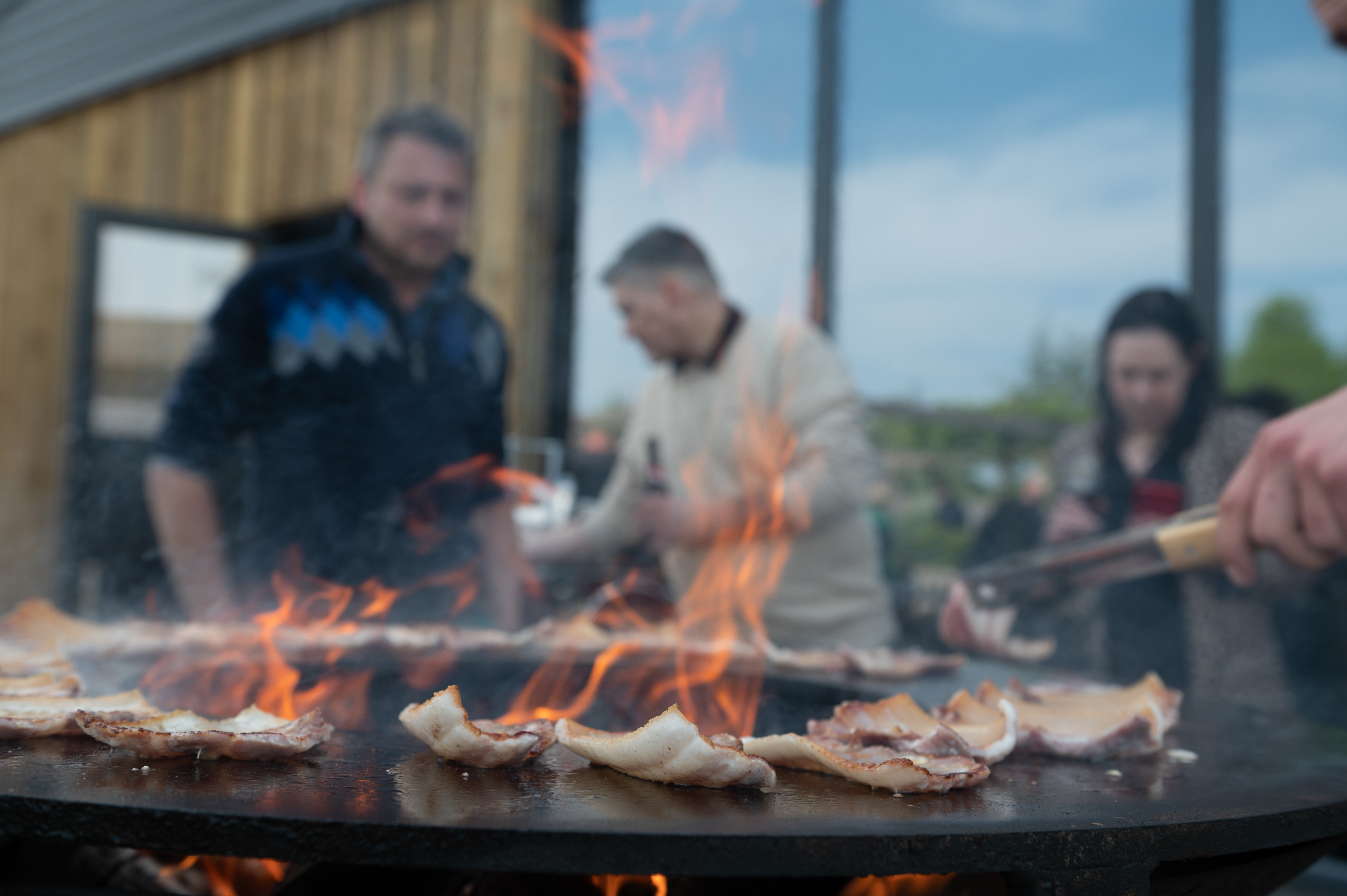 Barbecue bij de hoevezaal